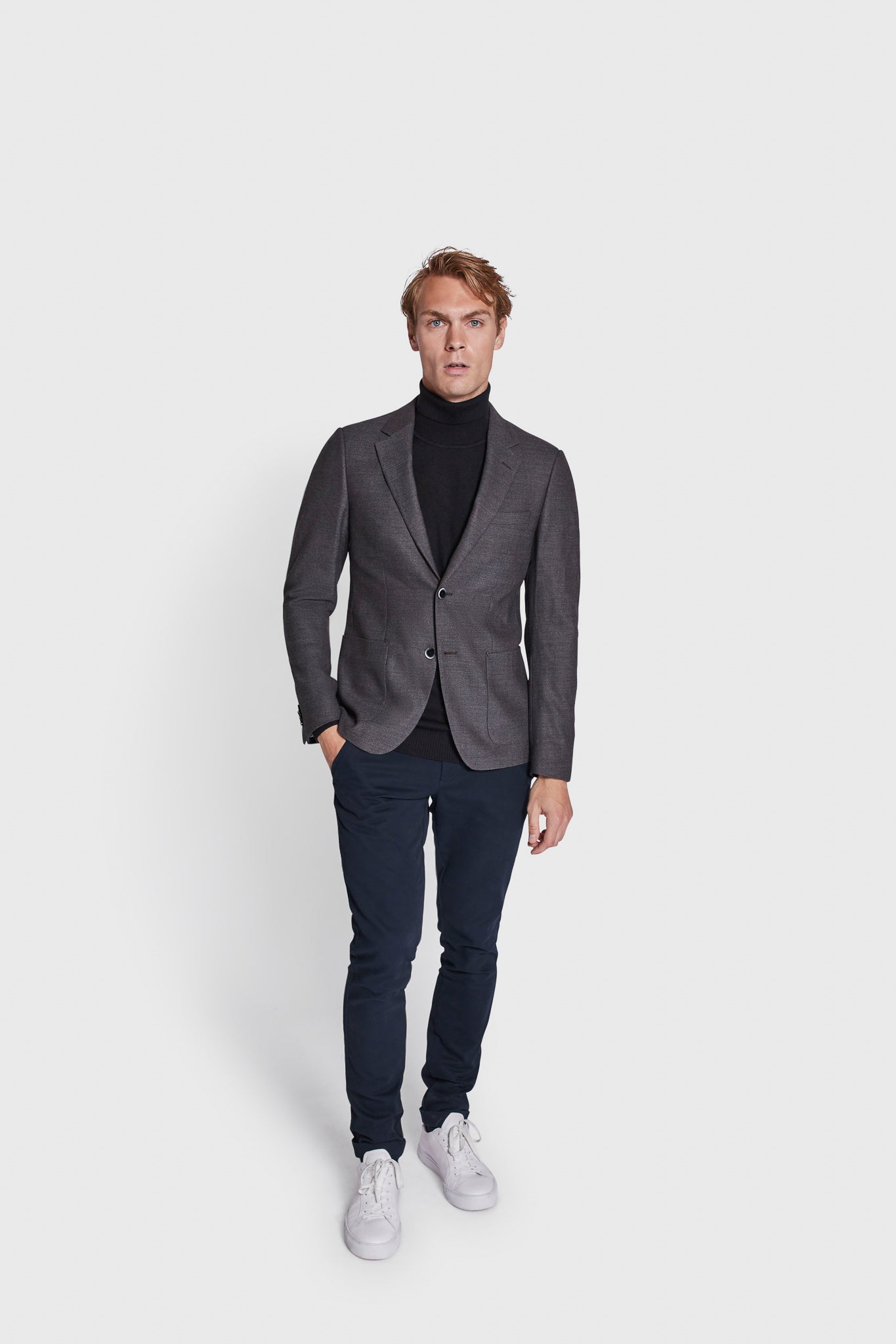 BS James Slim Fit Kavaj - Grå