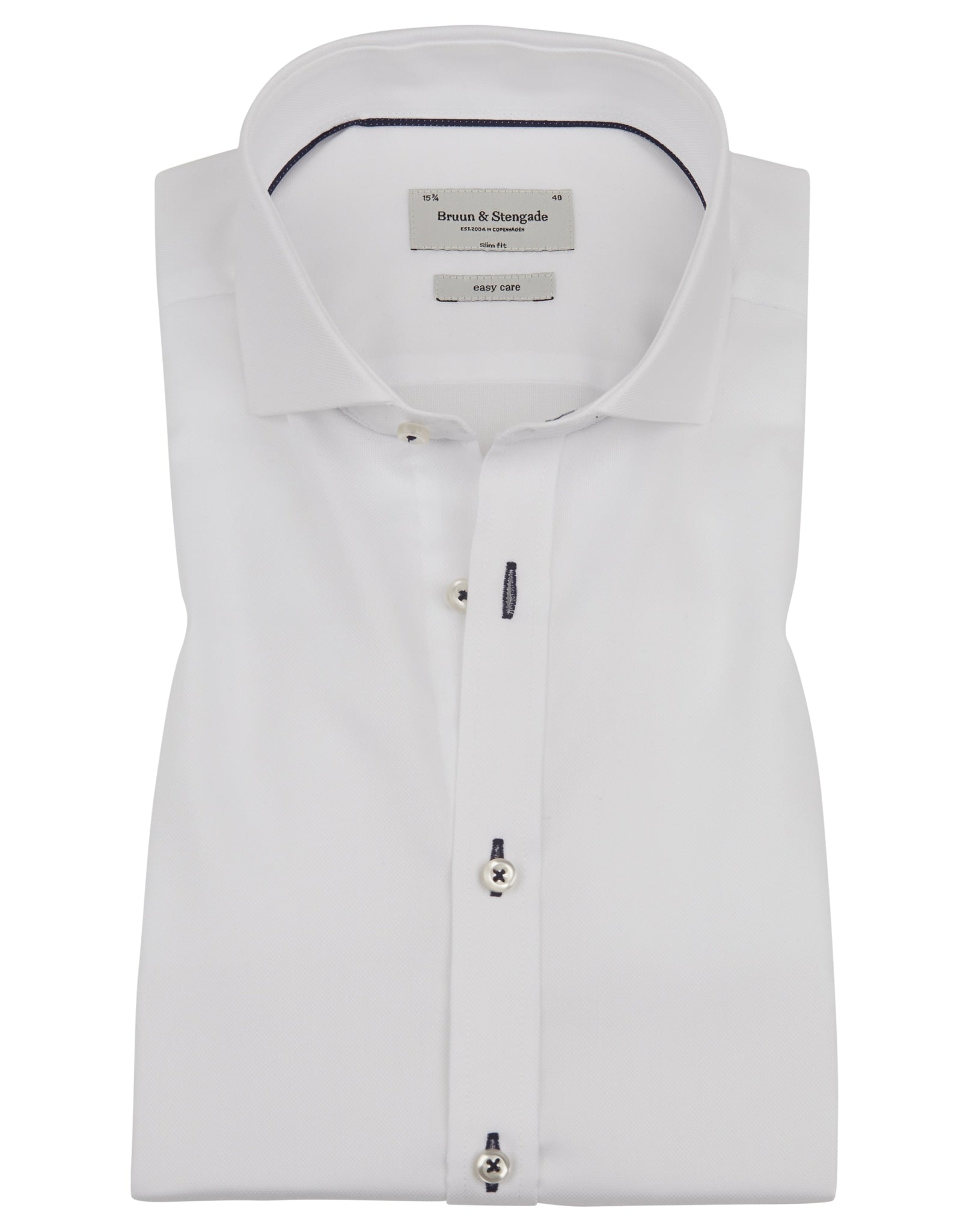 BS Mark Slim Fit Skjorta - White