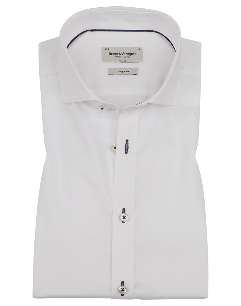 BS Mark Slim Fit Skjorta - White