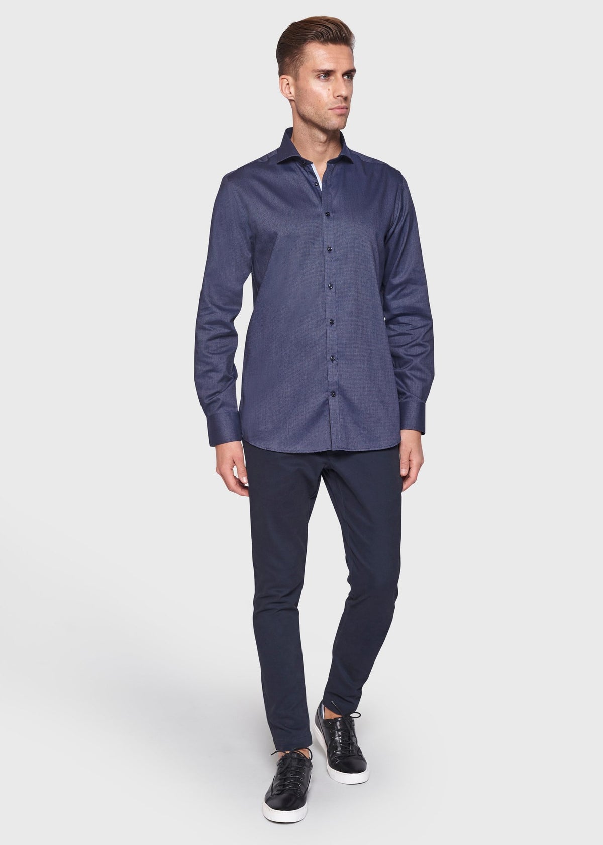 BS Matteo Modern Fit Skjorta Navy - Navy