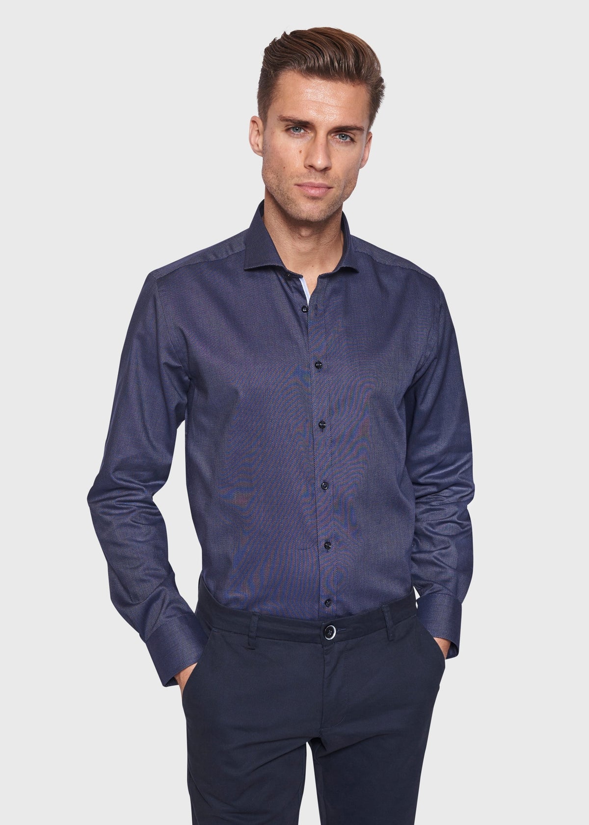 BS Matteo Modern Fit Skjorta Navy - Navy
