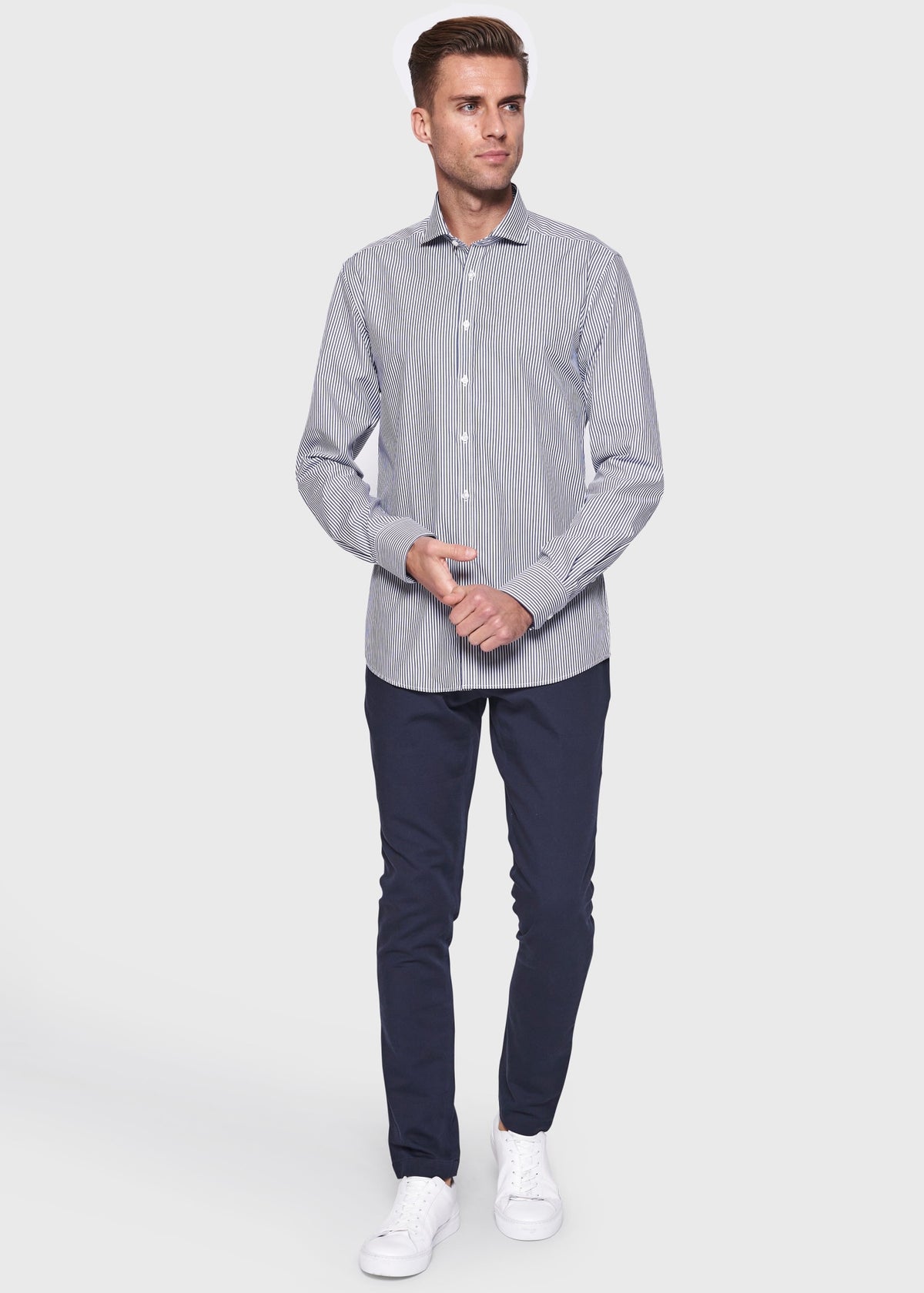 BS Matthew Slim Fit Skjorta Mörkblå - Dark Blue