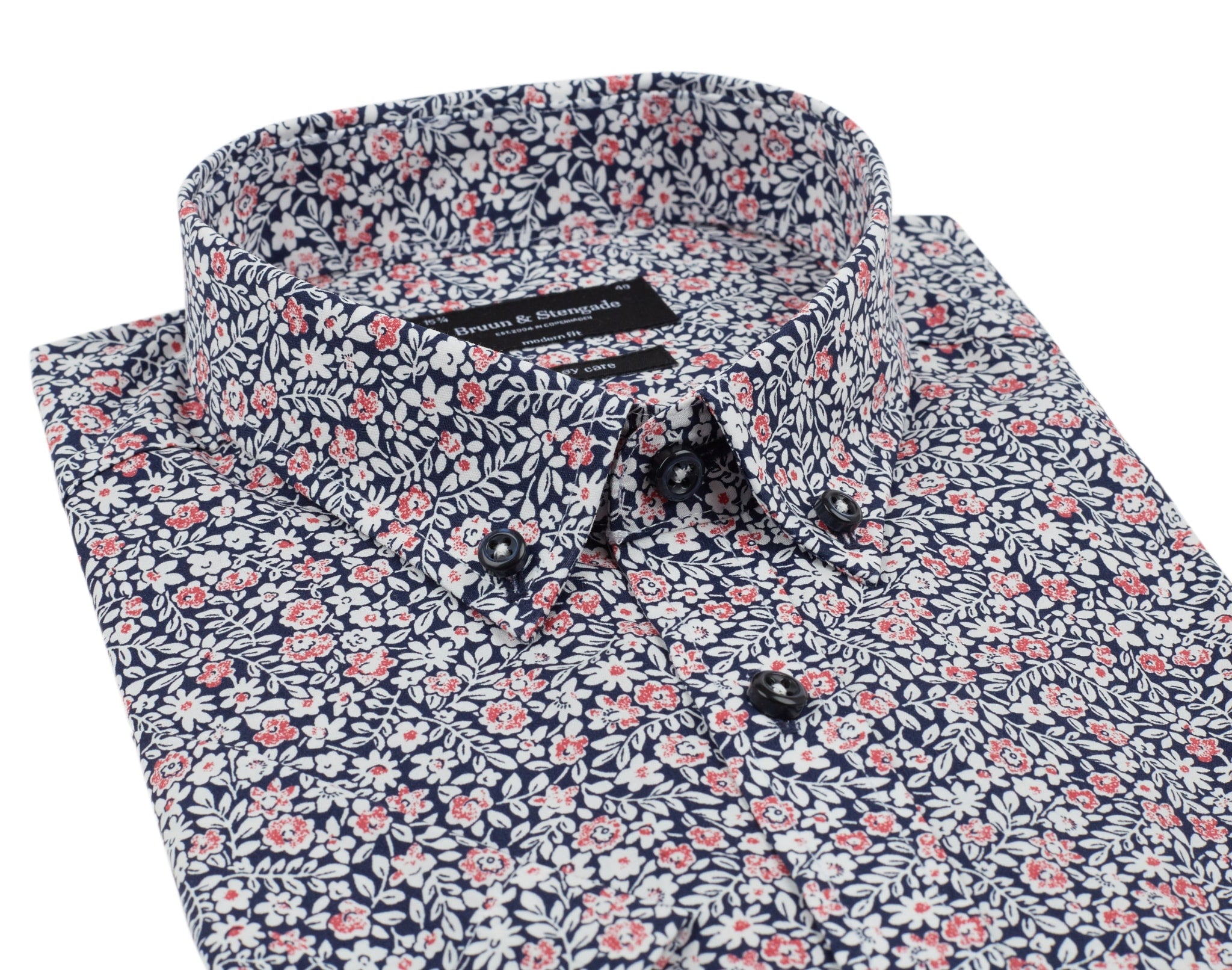 BS Nganga Modern Fit Skjorta - Navy