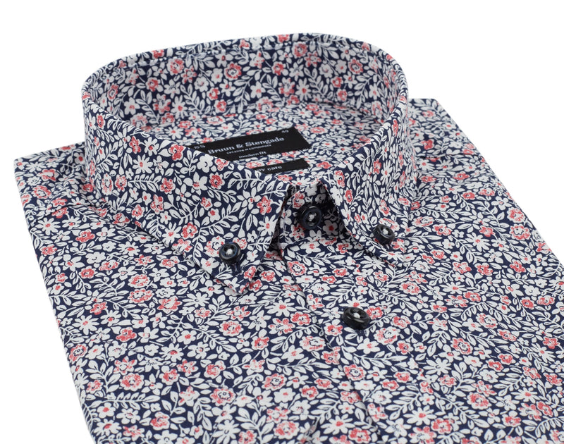BS Nganga Modern Fit Skjorta - Navy