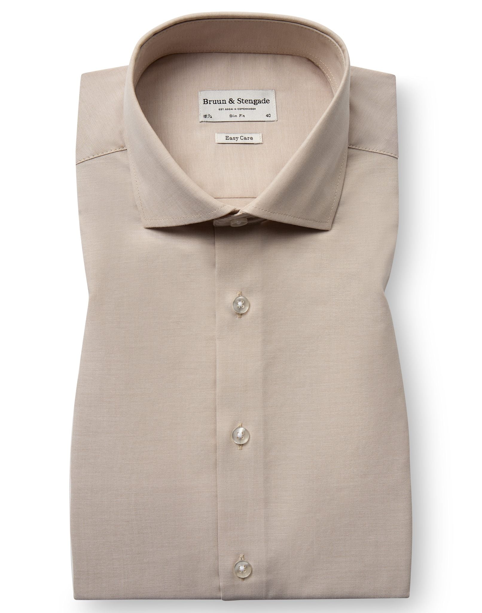 BS Norrie Slim Fit Skjorta - Sand