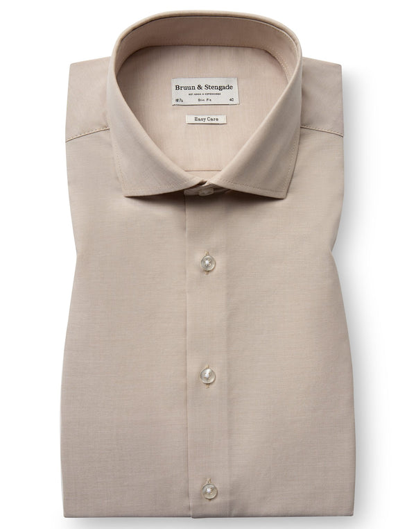 BS Norrie Slim Fit Skjorta - Sand