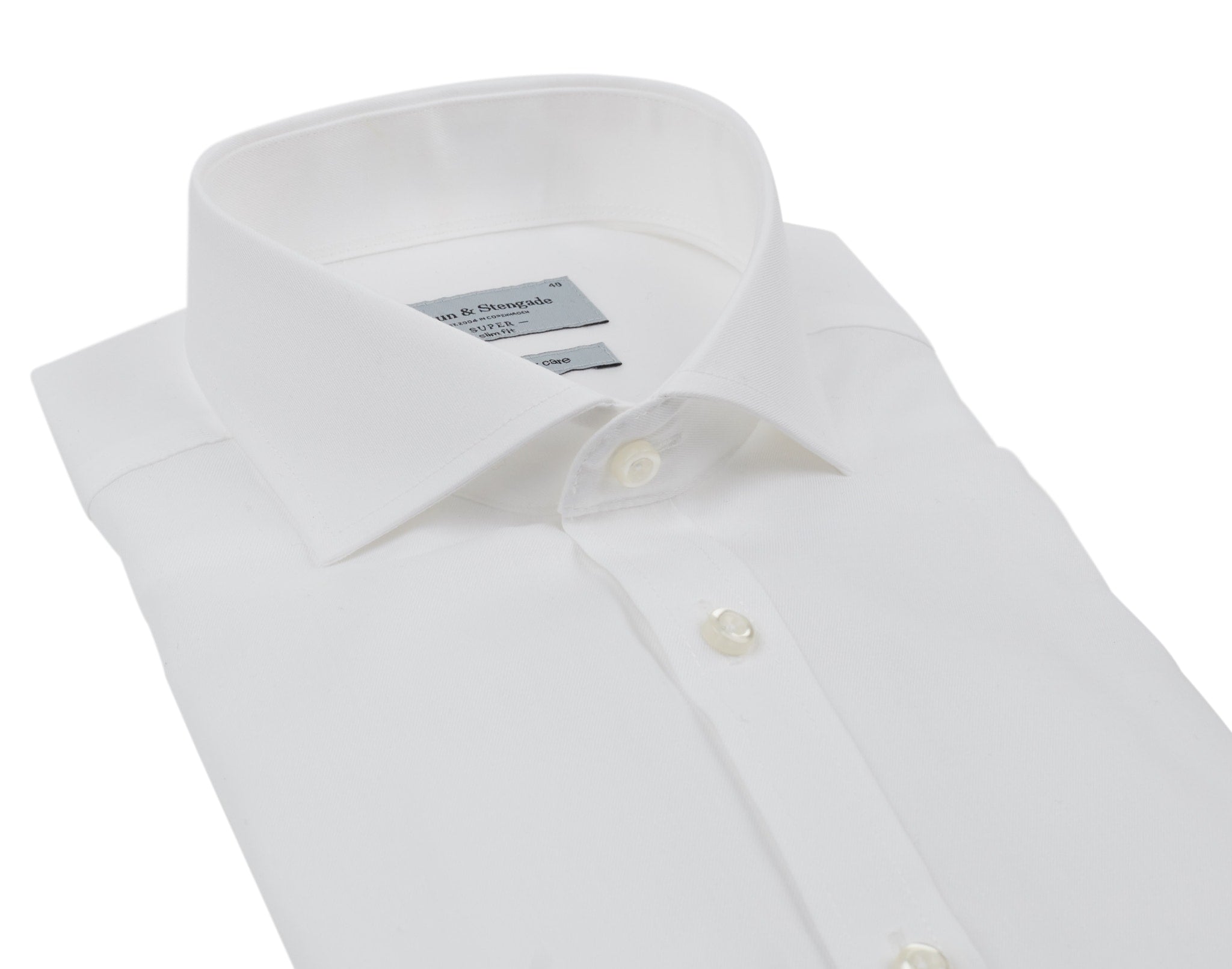 BS Pitmark Super Slim Fit Skjorta - White