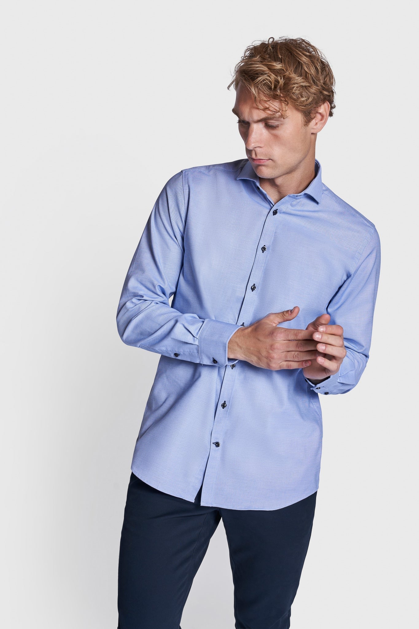 BS Robertsen Modern Fit Skjorta - Blå