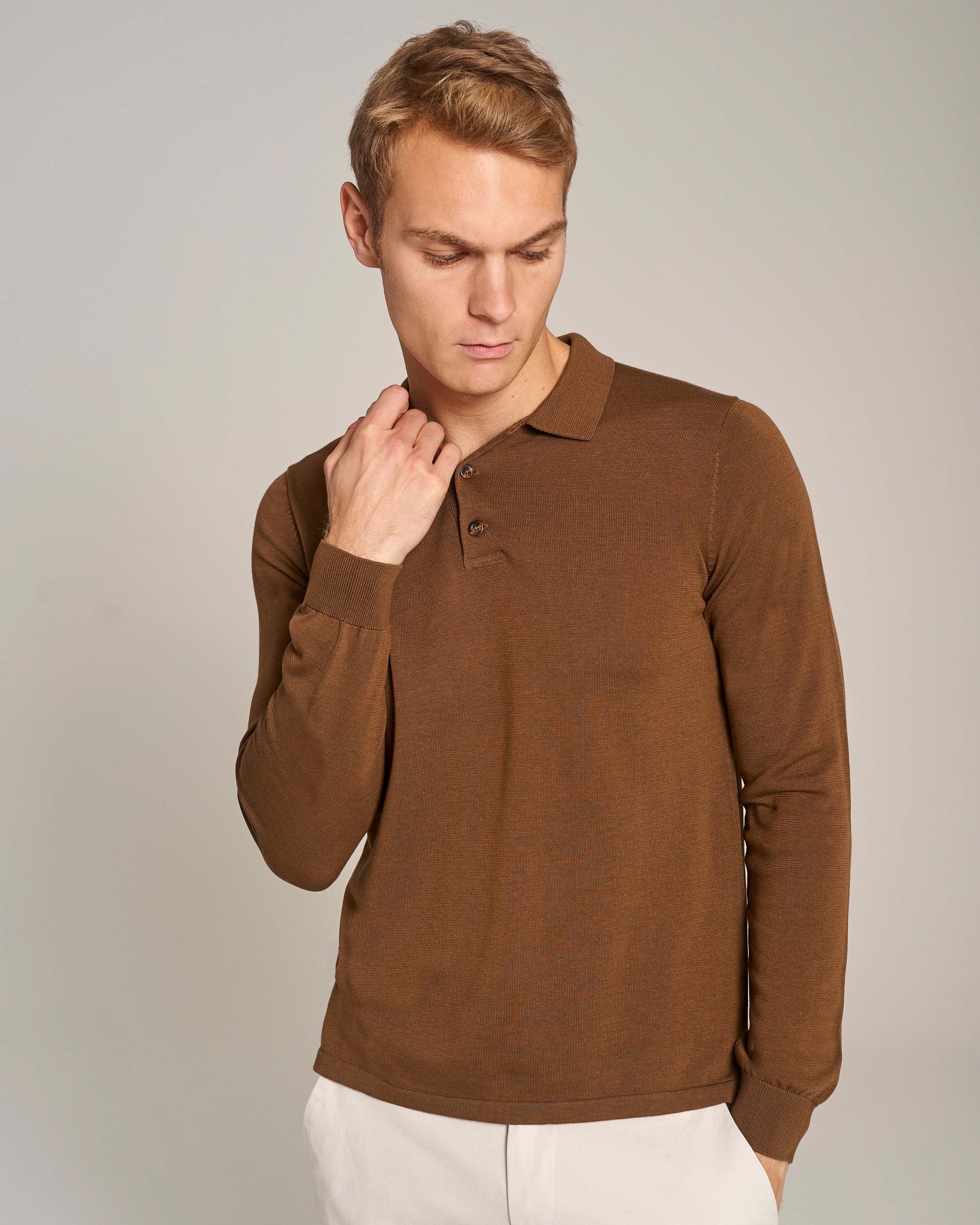 BS Roe Regular Fit Stickad Tröja - Ockra