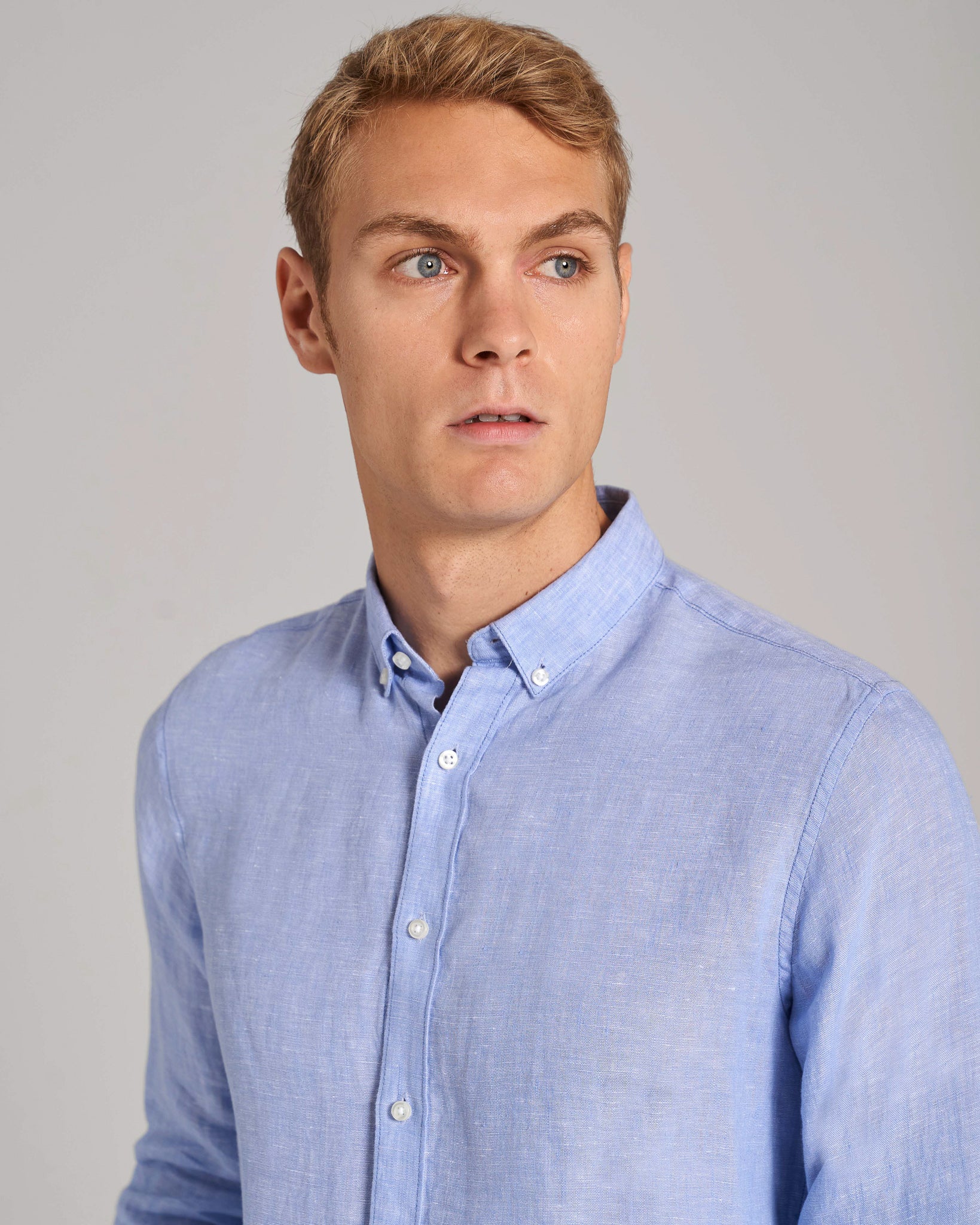 BS Carlos Casual Modern Fit Skjorta - Ljusblå