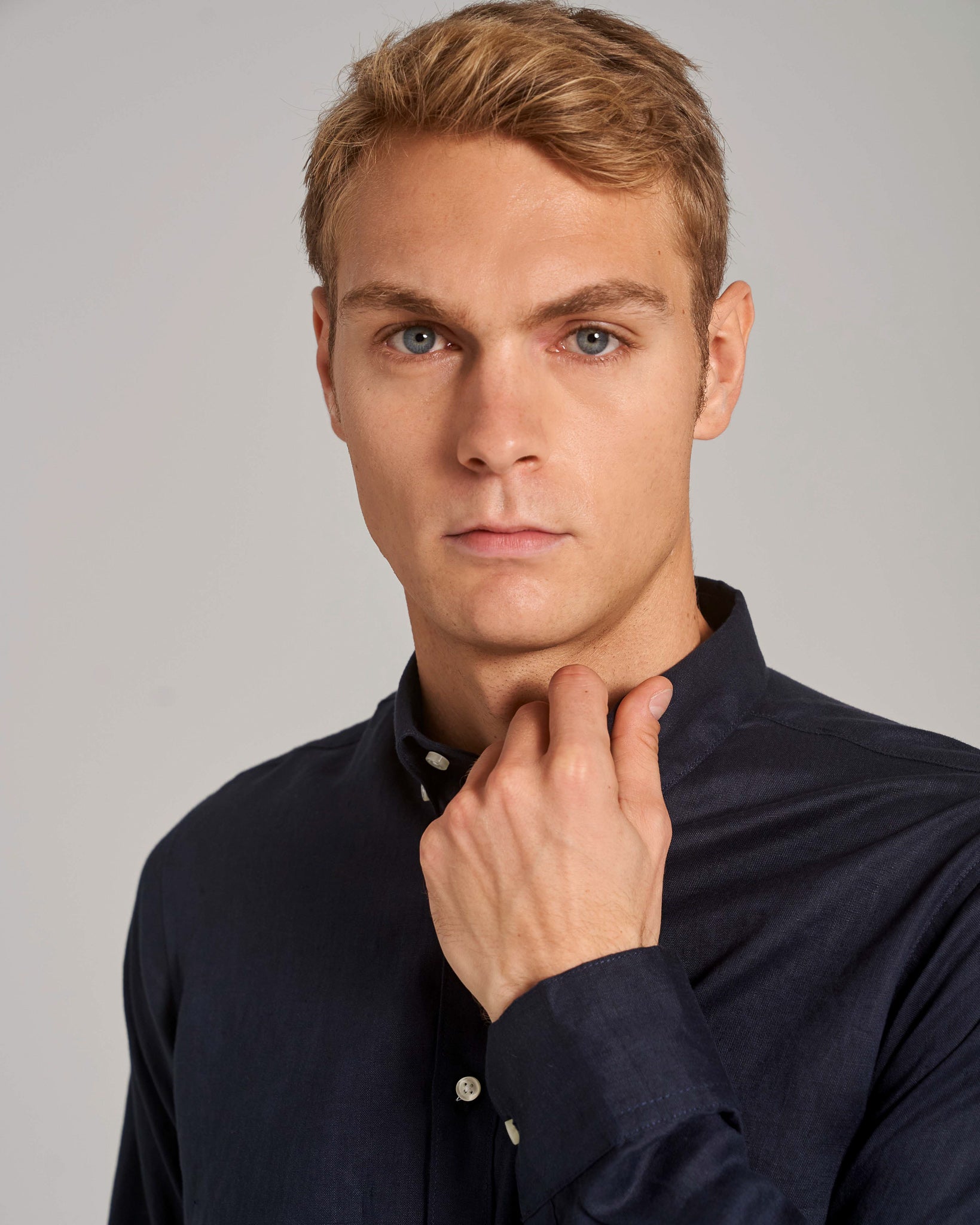 BS Carlos Casual Modern Fit Skjorta - Marinblå