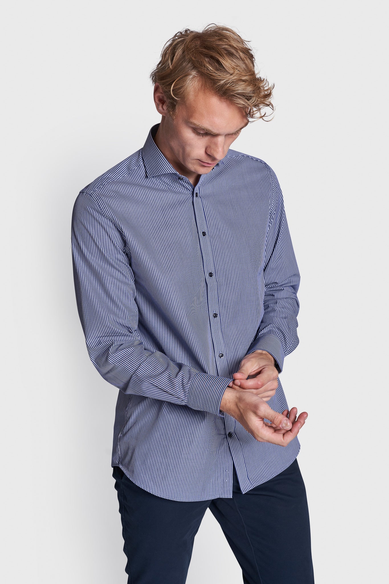 BS Sancho Modern Fit Skjorta - Marinblå