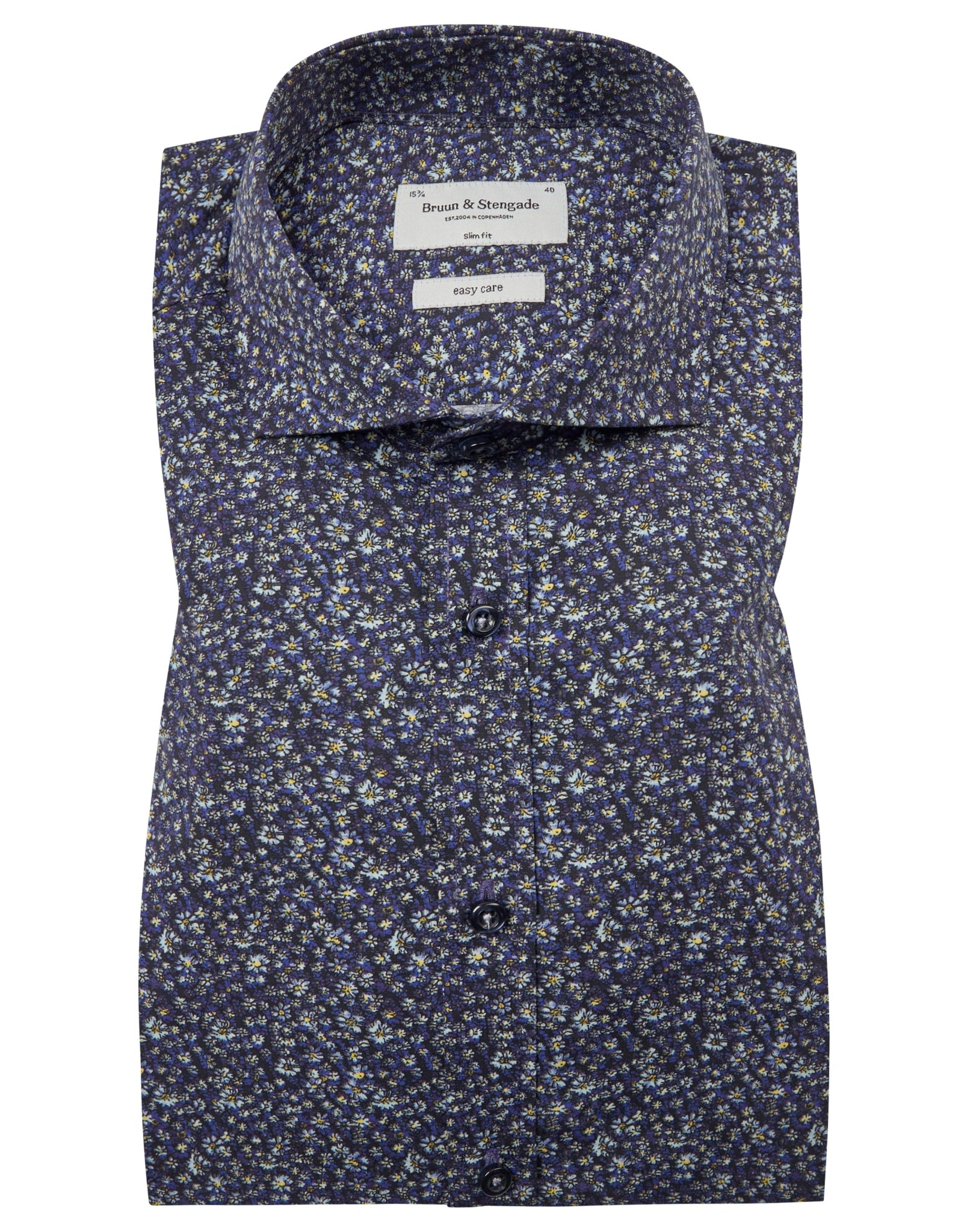 BS Saucedo Slim Fit Skjorta - Navy