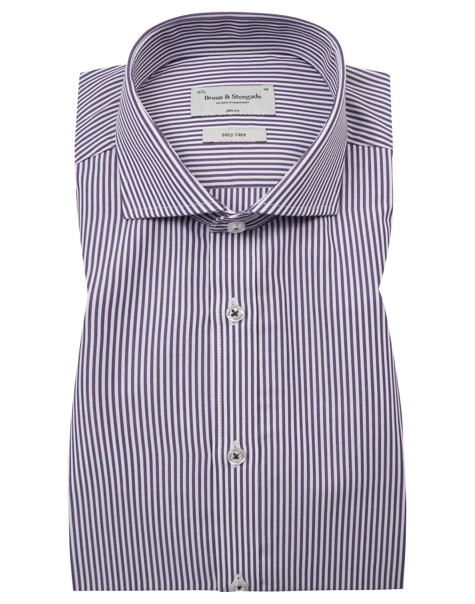BS Serdar Slim Fit Skjorta - Lila