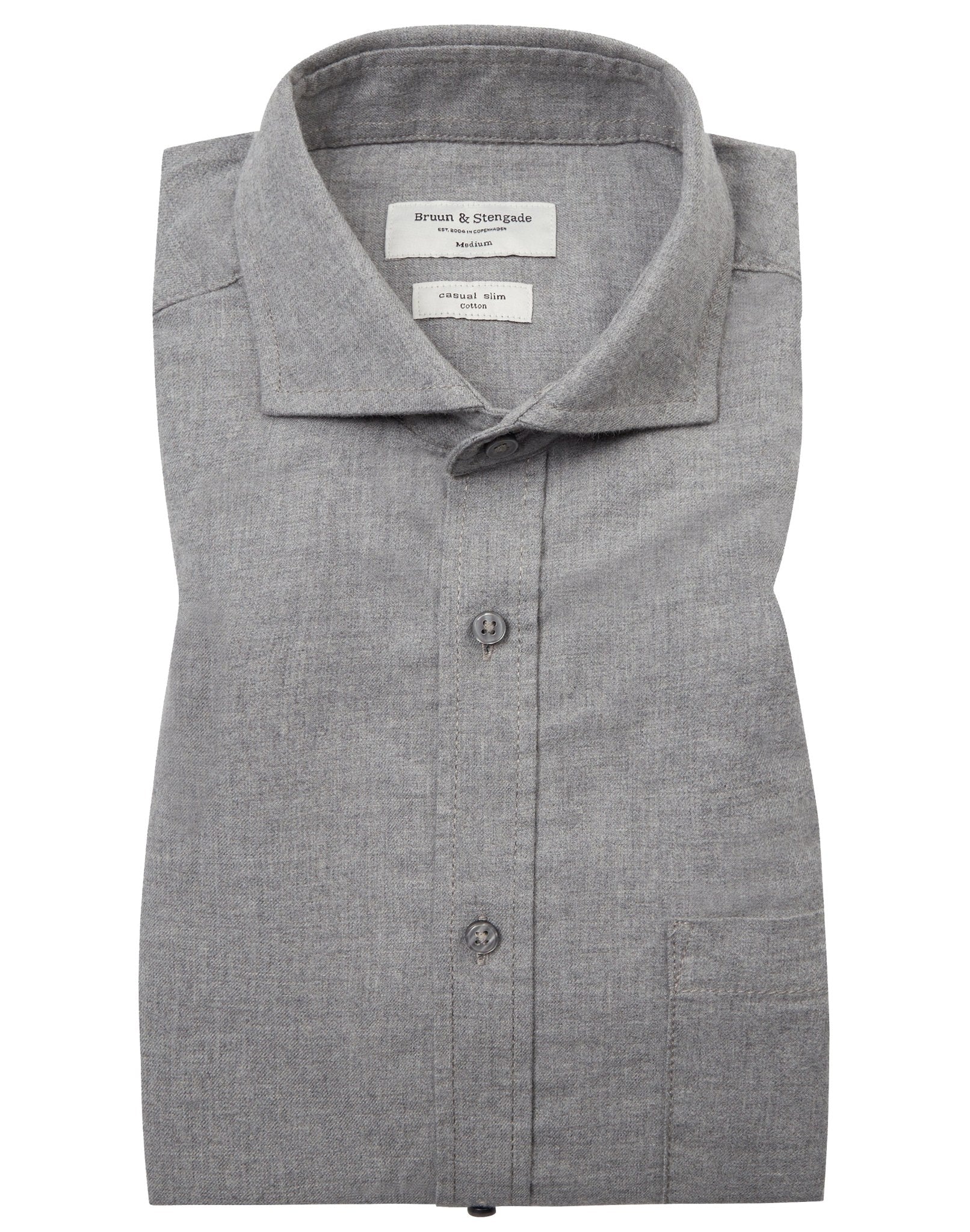 BS Sulayman Casual Slim Fit Skjorta - Grey