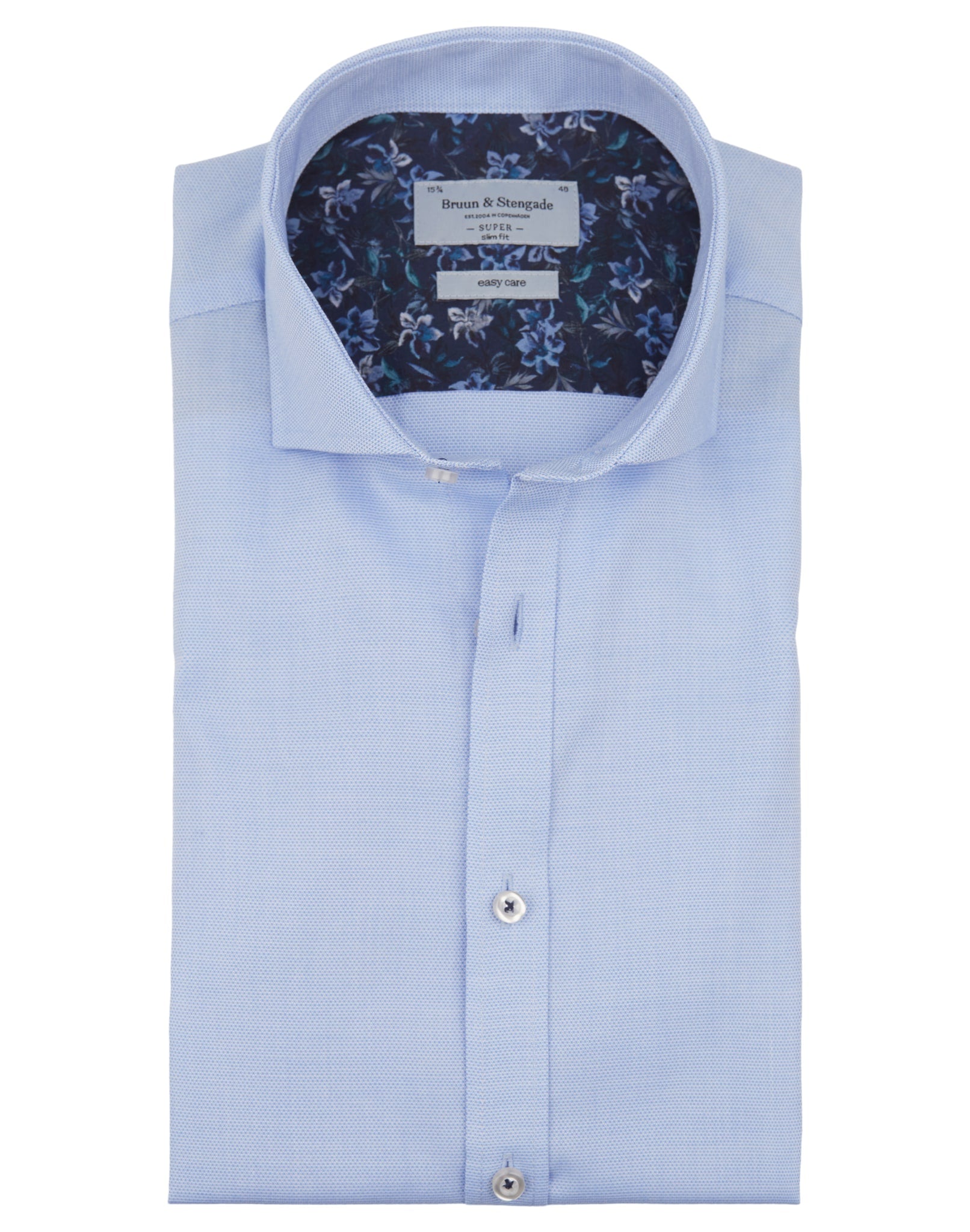 BS Theis Super Slim Fit Skjorta - Ljusblå