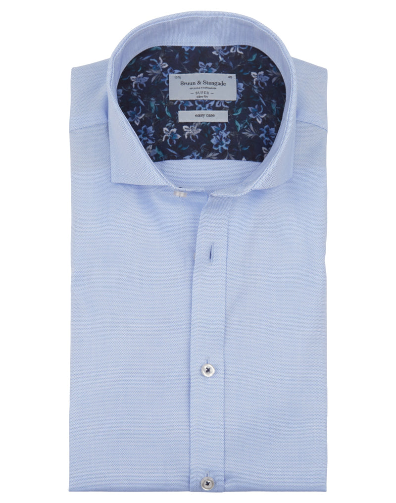 BS Theis Super Slim Fit Skjorta - Light Blue