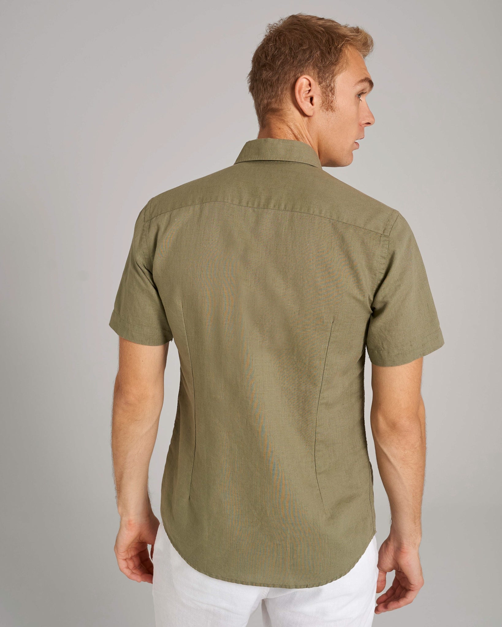 BS Max Casual Modern Fit Skjorta - Army