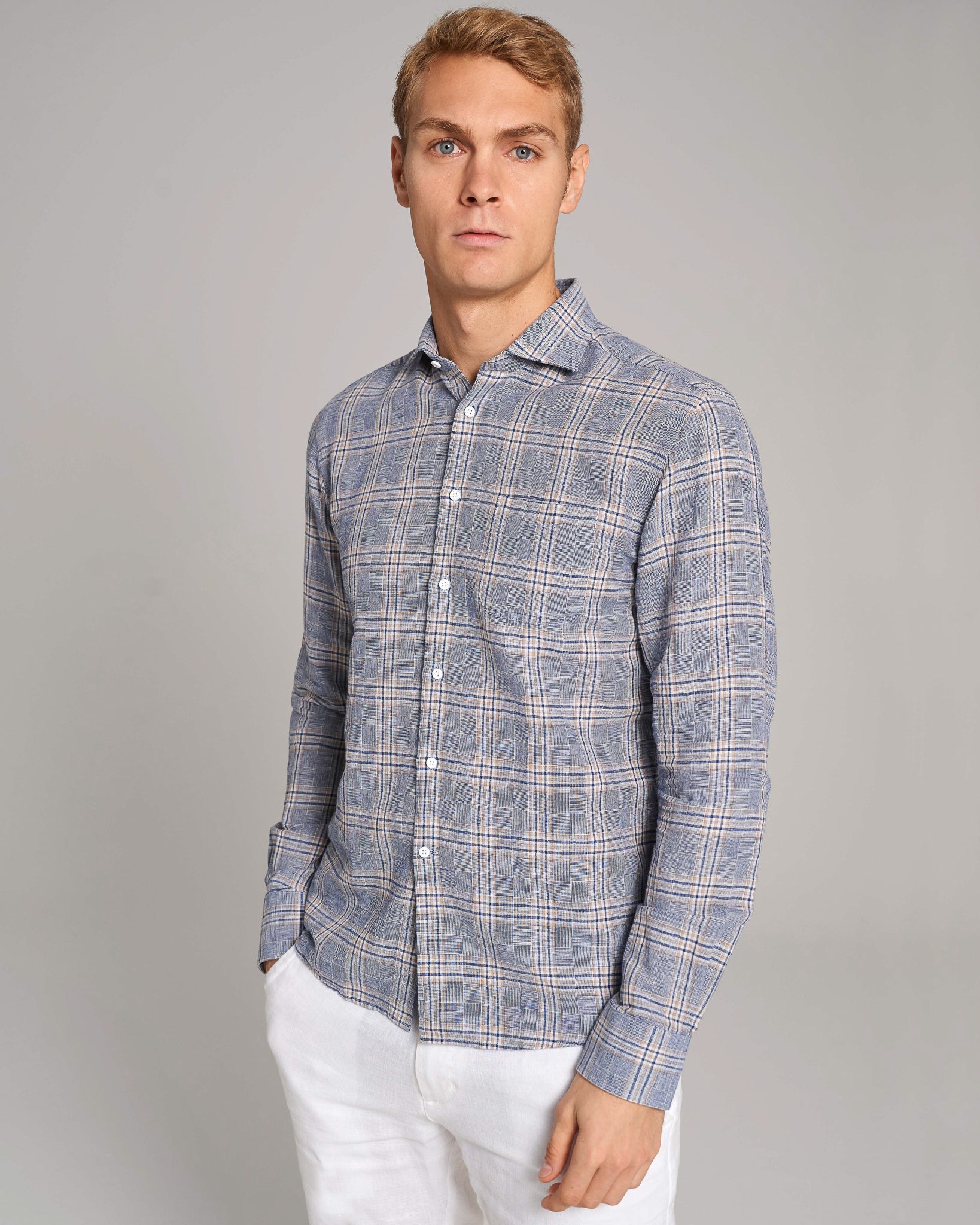 BS Sebastian Casual Modern Fit Skjorta - Blå