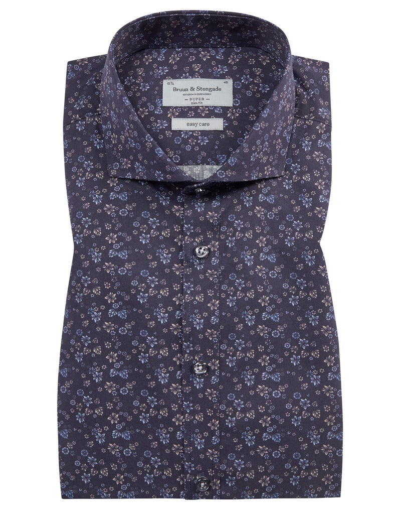BS Viska Super Slim Fit Skjorta - Navy