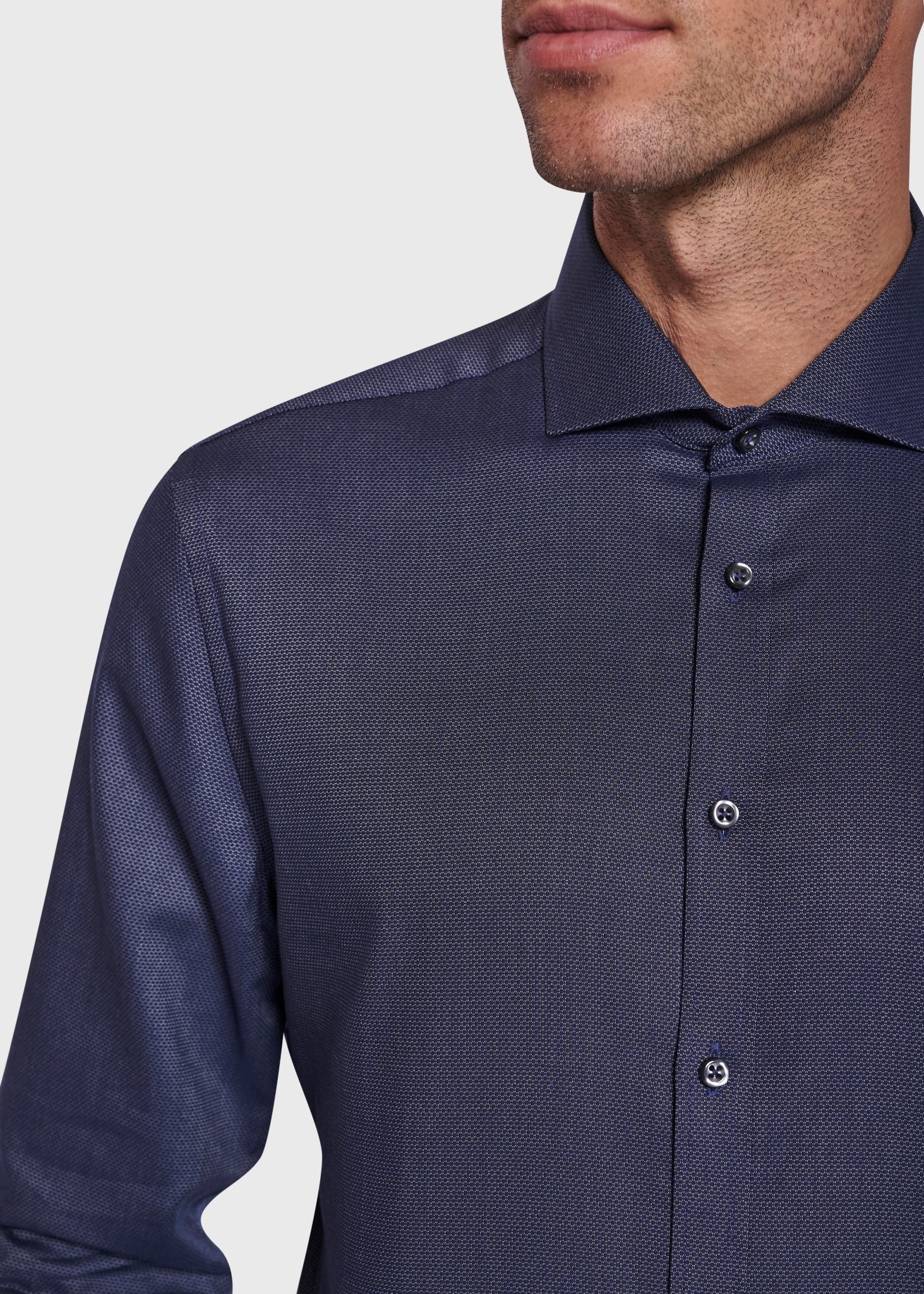 BS Wan Super Slim Fit Skjorta - Dark Blue