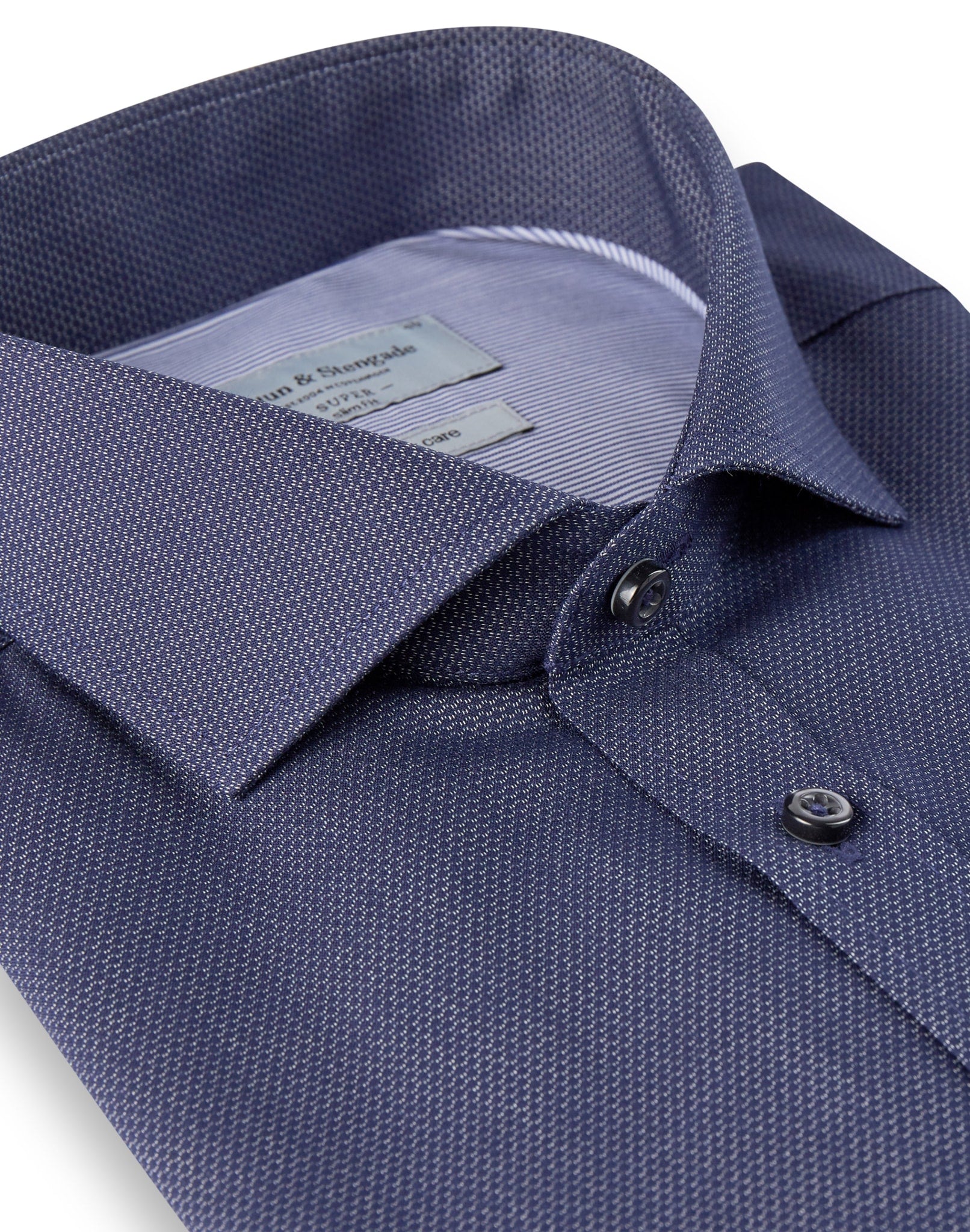 BS Wan Super Slim Fit Skjorta - Dark Blue