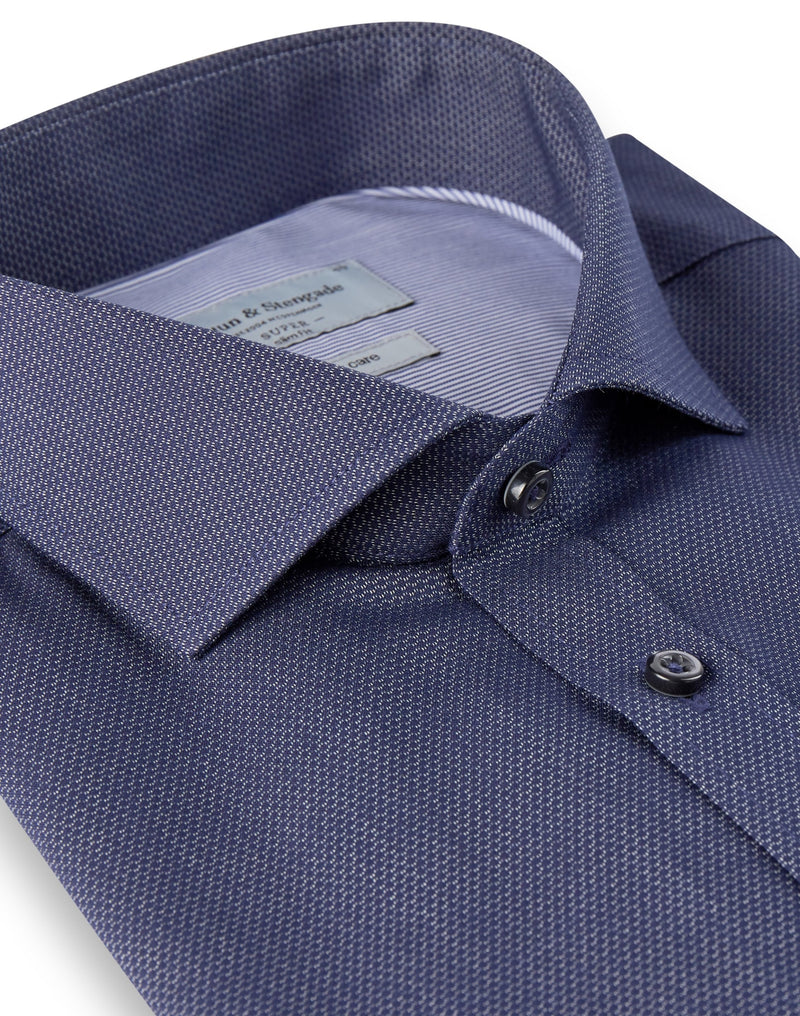 BS Wan Super Slim Fit Skjorta - Dark Blue