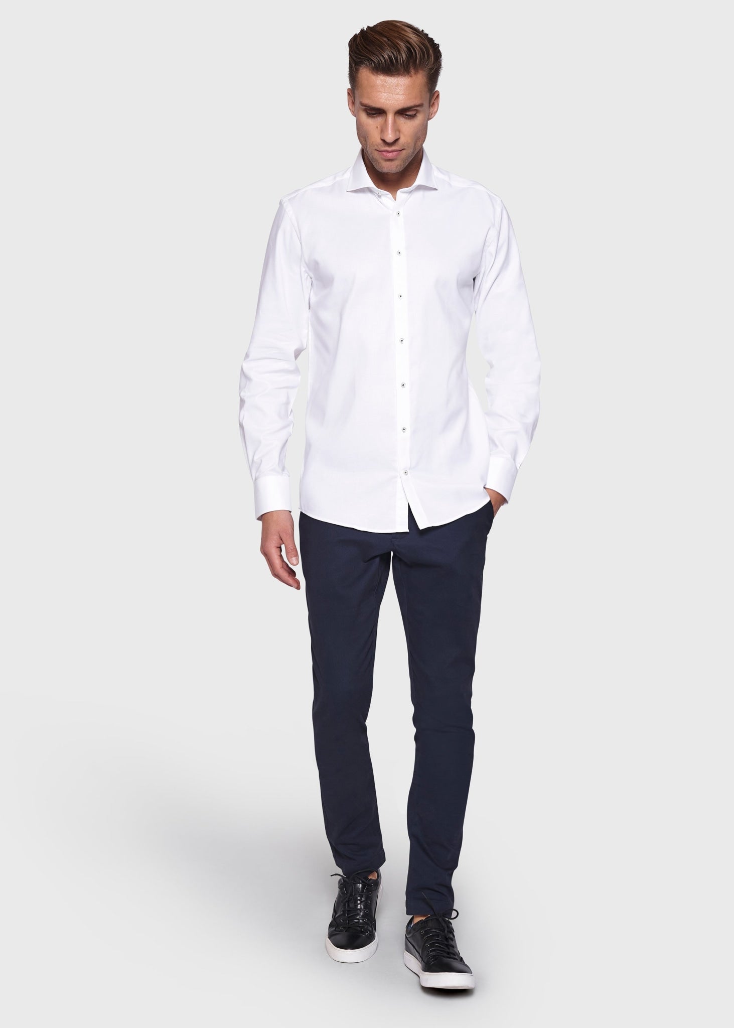 BS Weston Slim Fit Skjorta - White