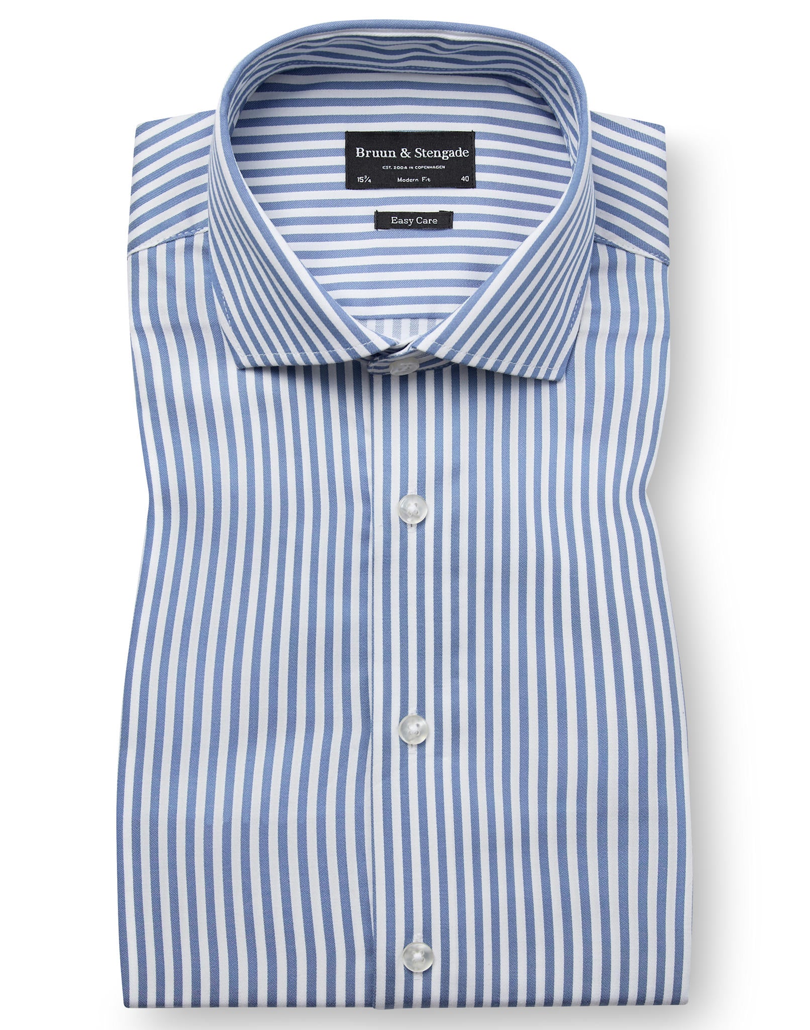 BS Sime Modern Fit Skjorta - Blue/White