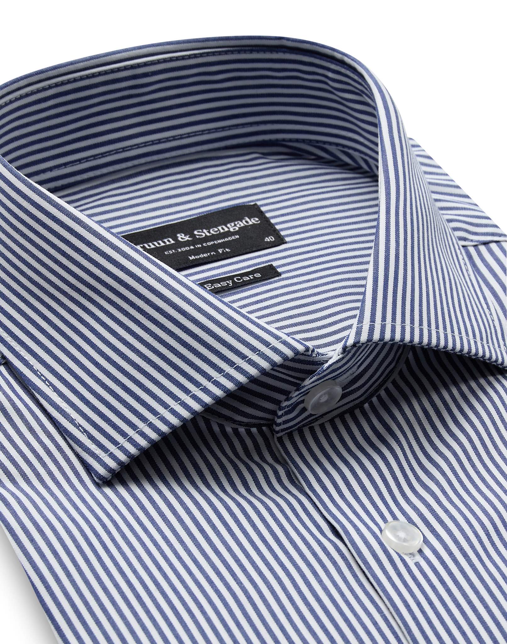 BS Mcdonald Modern Fit Skjorta - Navy/White