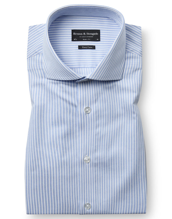 BS Alexei Modern Fit Skjorta - Light Blue/White