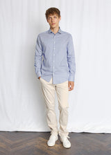 BS Yordan Modern Fit Skjorta - Dark Blue/White
