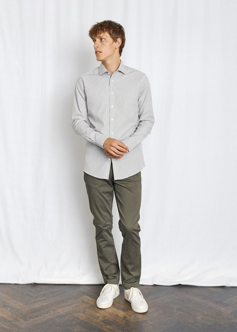 BS Cole Slim Fit Skjorta - Green/White