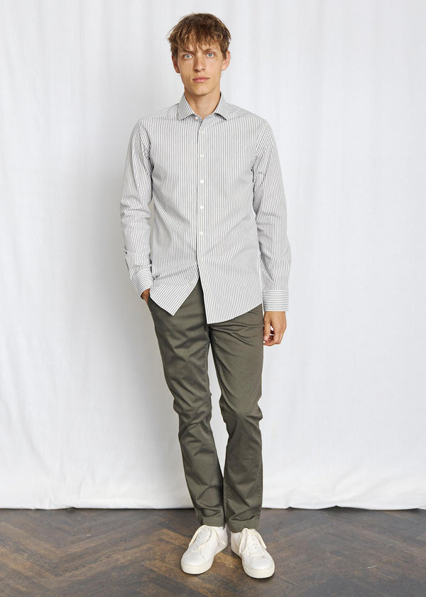 BS Gerrit Modern Fit Skjorta - Green/White