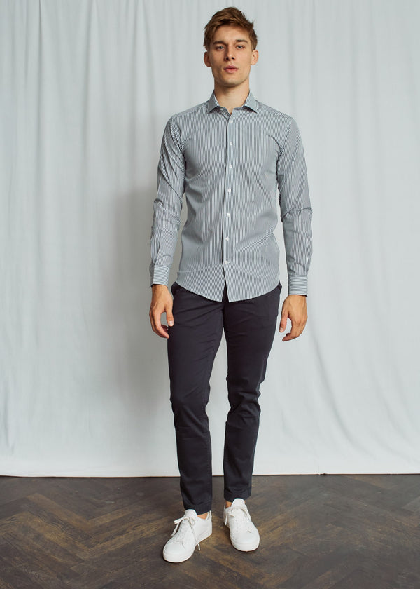 BS Love Slim Fit Skjorta - Navy/White