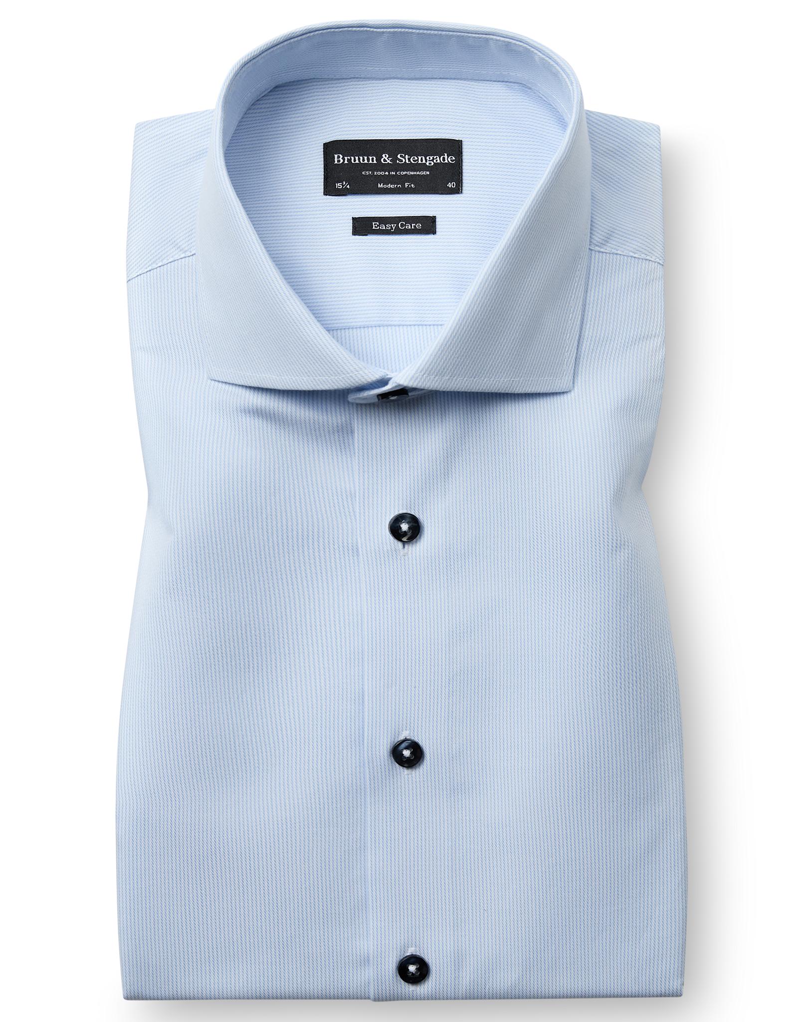 BS Hukacz Modern Fit Skjorta - Light Blue/White