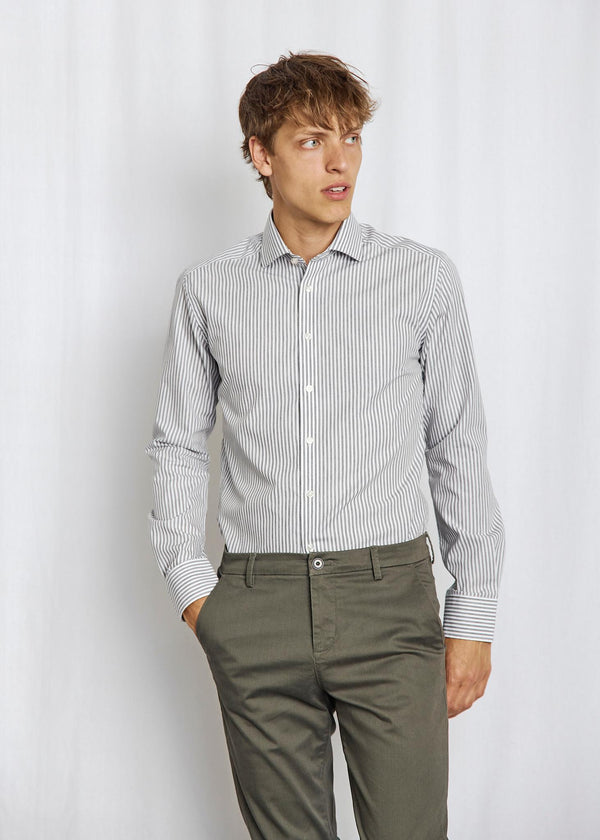 BS Cole Slim Fit Skjorta - Green/White