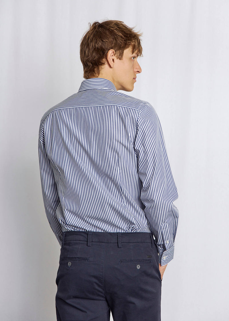 BS Rodriguez Slim Fit Skjorta - Navy/White