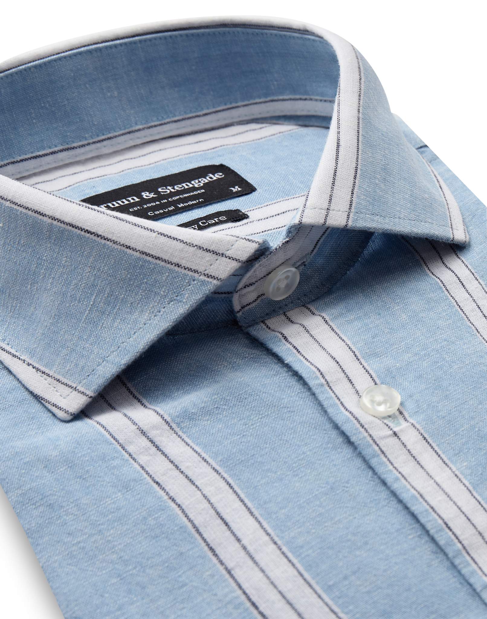 BS Correa Casual Modern Fit Skjorta - Light Blue/White