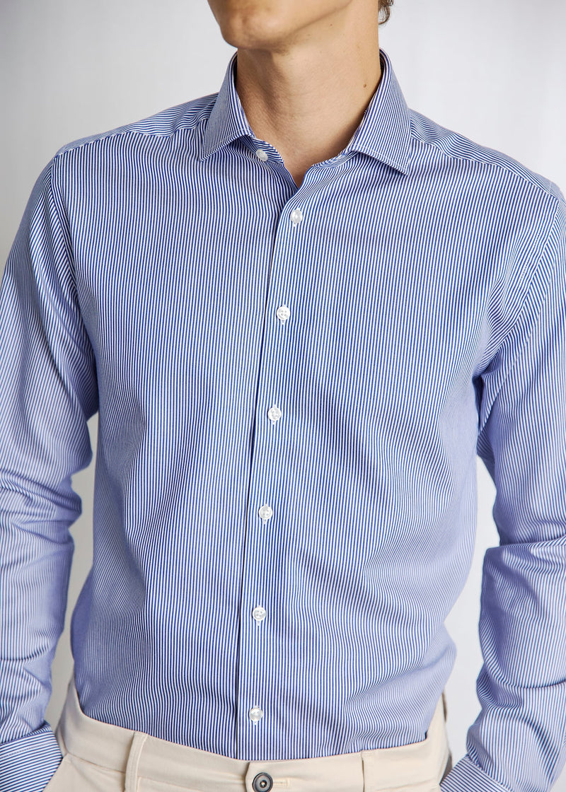 BS Yordan Modern Fit Skjorta - Dark Blue/White