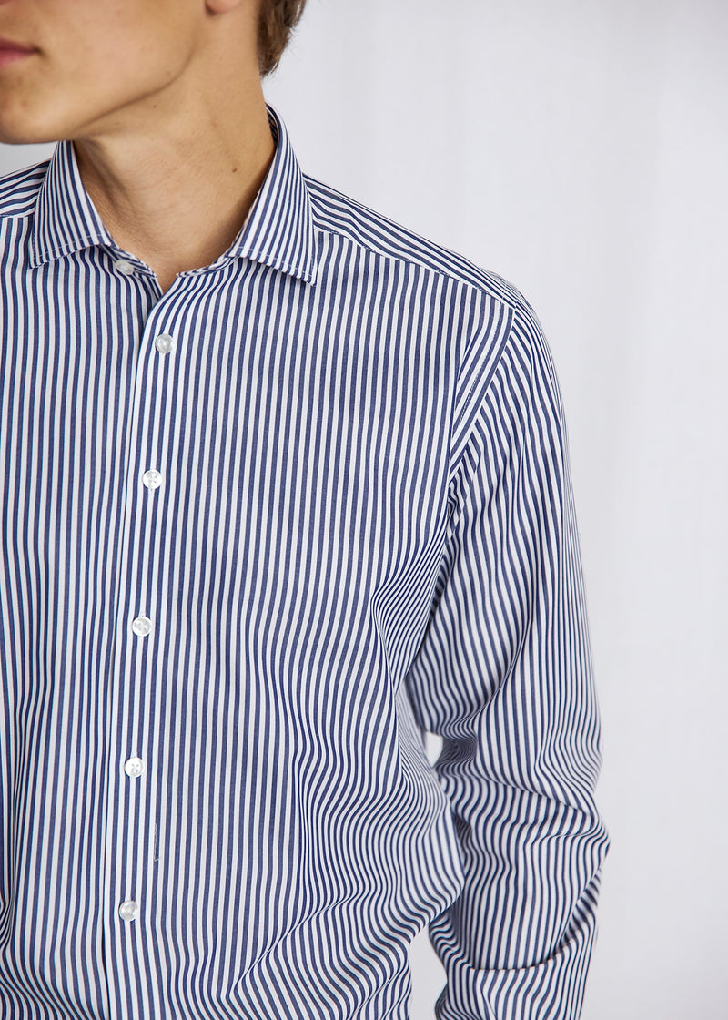 BS Rodriguez Slim Fit Skjorta - Navy/White