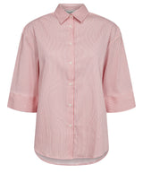 BS Talia Regular Fit Skjorta - Lipstick Red/White