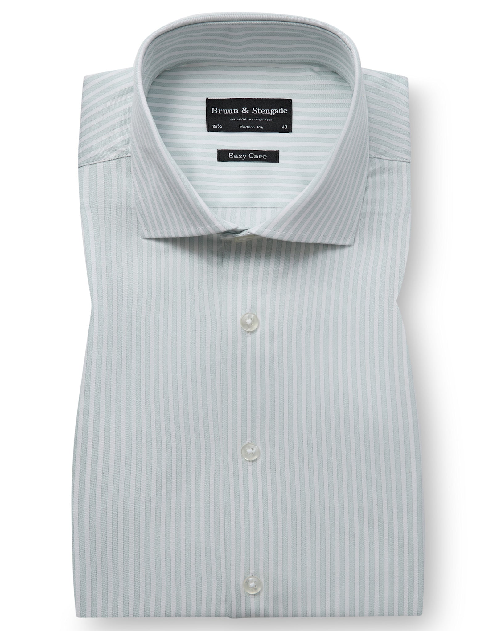 BS Fredric Modern Fit Skjorta - Light Green/White