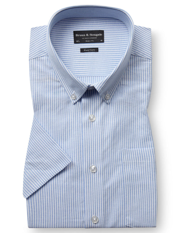 BS Altmaier Modern Fit Skjorta - Light Blue/White
