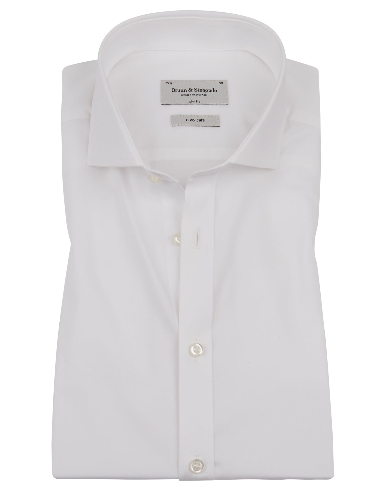 BS White Slim Fit Skjorta - White