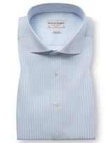 BS Borko Slim Fit Skjorta - Light Blue/White