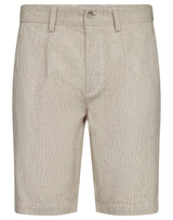 BS Darion Regular Fit Shorts  - Beige/White
