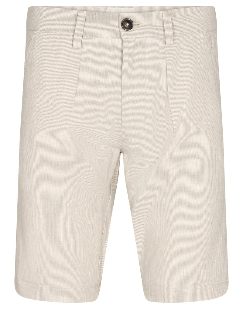 BS Buris Regular Fit Shorts - Beige/White