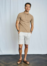 BS Apollon Regular Fit Shorts - Beige/White
