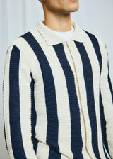 BS Sito Regular Fit Stickat - Navy/White